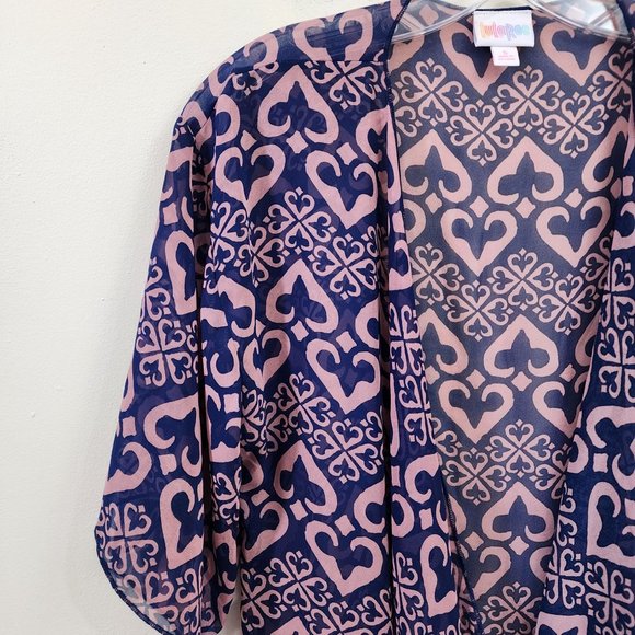 Lularoe NWT Monroe kimono coverup with fringe hemline woman's size S - Picture 8 of 9